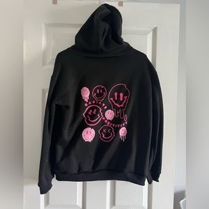 Graphic black hoodie